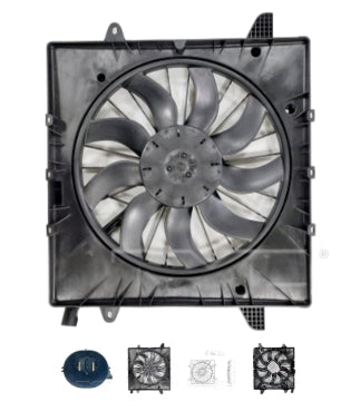 GMC ACADIA 2020-2023 — RAD/CND FAN ASSY; W/ BRUSHLESS MOTOR; W/O TOW PKG; 2.5L/3.6L; ACADIA 20-23; BLAZER 20-24; XT5/XT6 20-24 (OE 85159684)