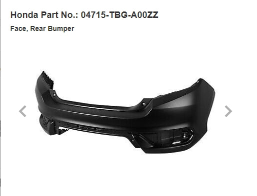 HONDA CIVIC_HATCHBACK 2022-2025 — REAR BUMPER PRIMED; W/O SENSORS; HATCHBACK 2022-2025/HYB 2025 (EXCEPT TYPE-R)