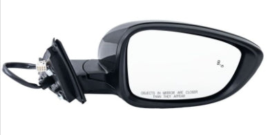 HONDA ACCORD/HYBRID 2023-2025 — MIRROR RH; BLACK PTM; POWER/HEAT/MANUAL FOLD/BLIND DETECTION; HYBRID SPORT/SPORT L 2023-2024
