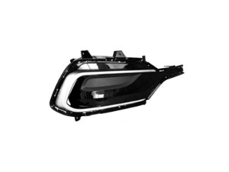 HYUNDAI SANTA FE 2013-2018 — FRONT BUMPER GRILLE RH; PTD BLACK/SILVER; 2017-2018