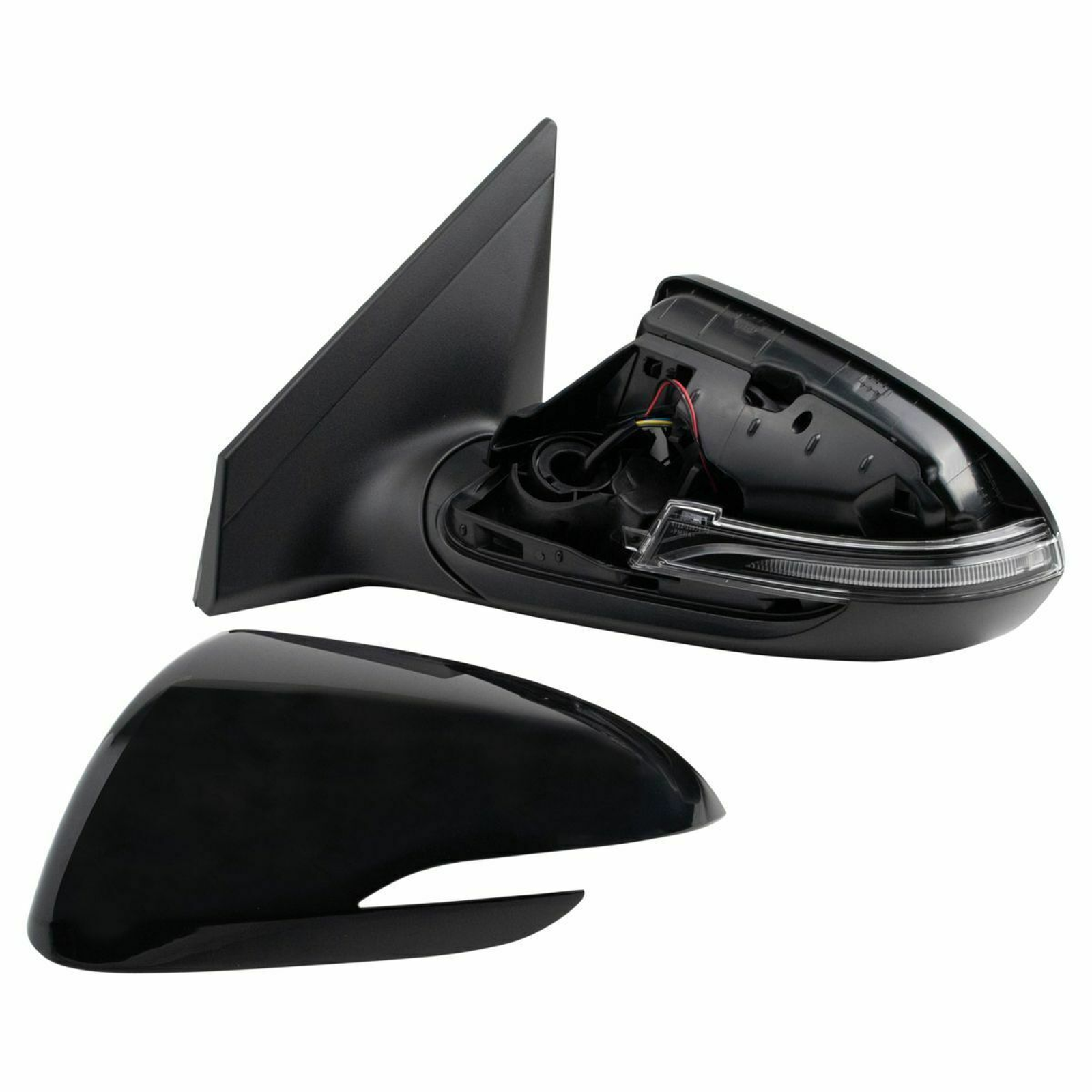 HY1320267 hyundai elantra 2019 2020 left side mirror power ptm with blind spot memory sign 3