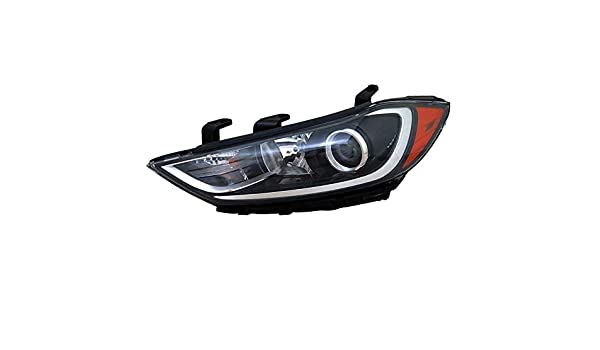 HYUNDAI ELANTRA 2017-2018 — HEAD LAMP HALOGEN LH; USA BUILT; W/ DRL IN BUMPER ; SEDAN 2017-2018