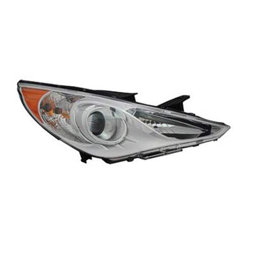 HYUNDAI SONATA 2011-2014 — HALOGEN HEAD LIGHT RH; WHITE BEZEL; GL AND GLS MODEL; SONATA 2011-2014 ( EXCEPT HYBRID) CAPA