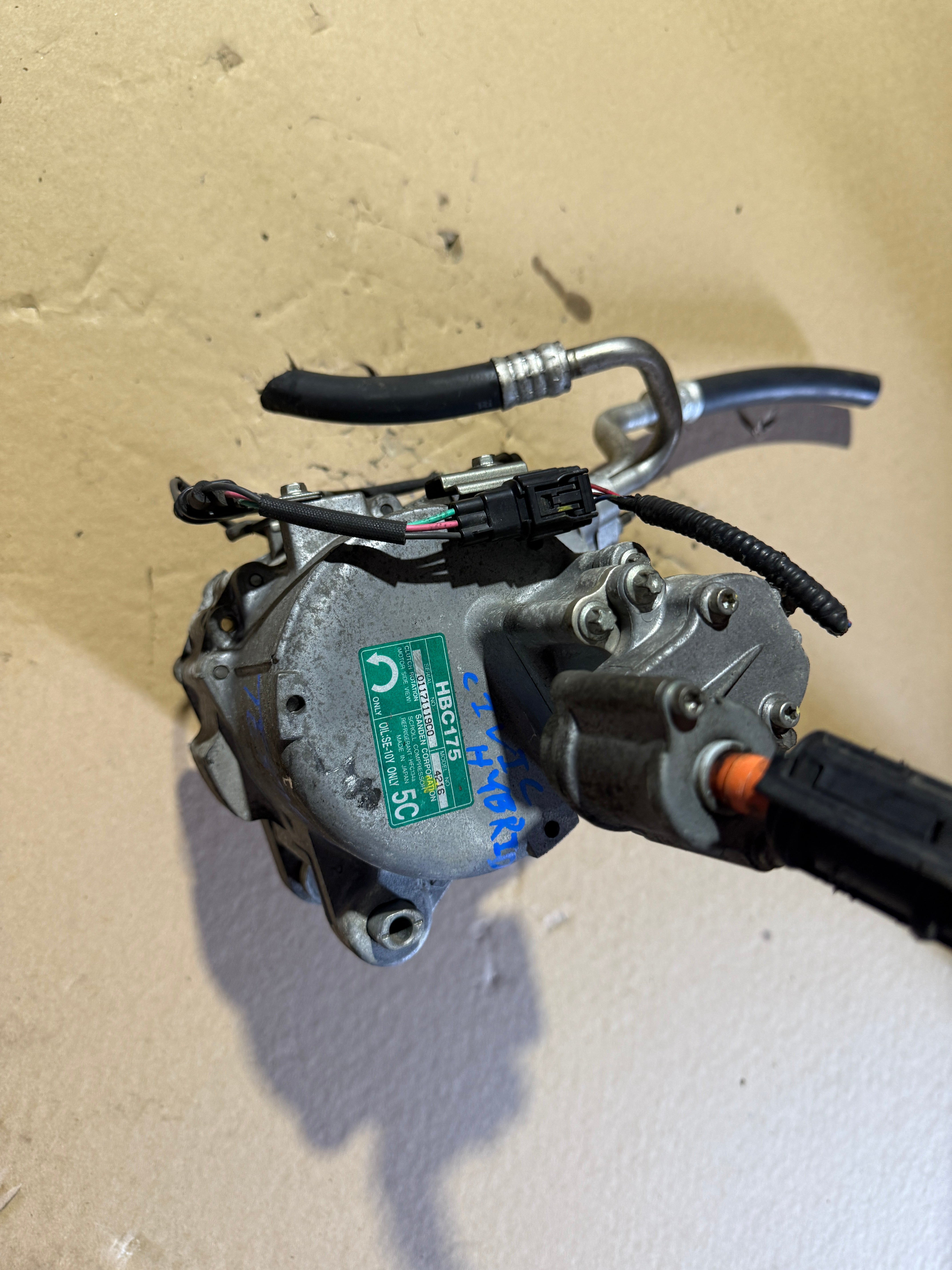 Honda Civic 2006-2011 OEM 1.3L Hybrid AC Compressor JDM Low Mileage Tested