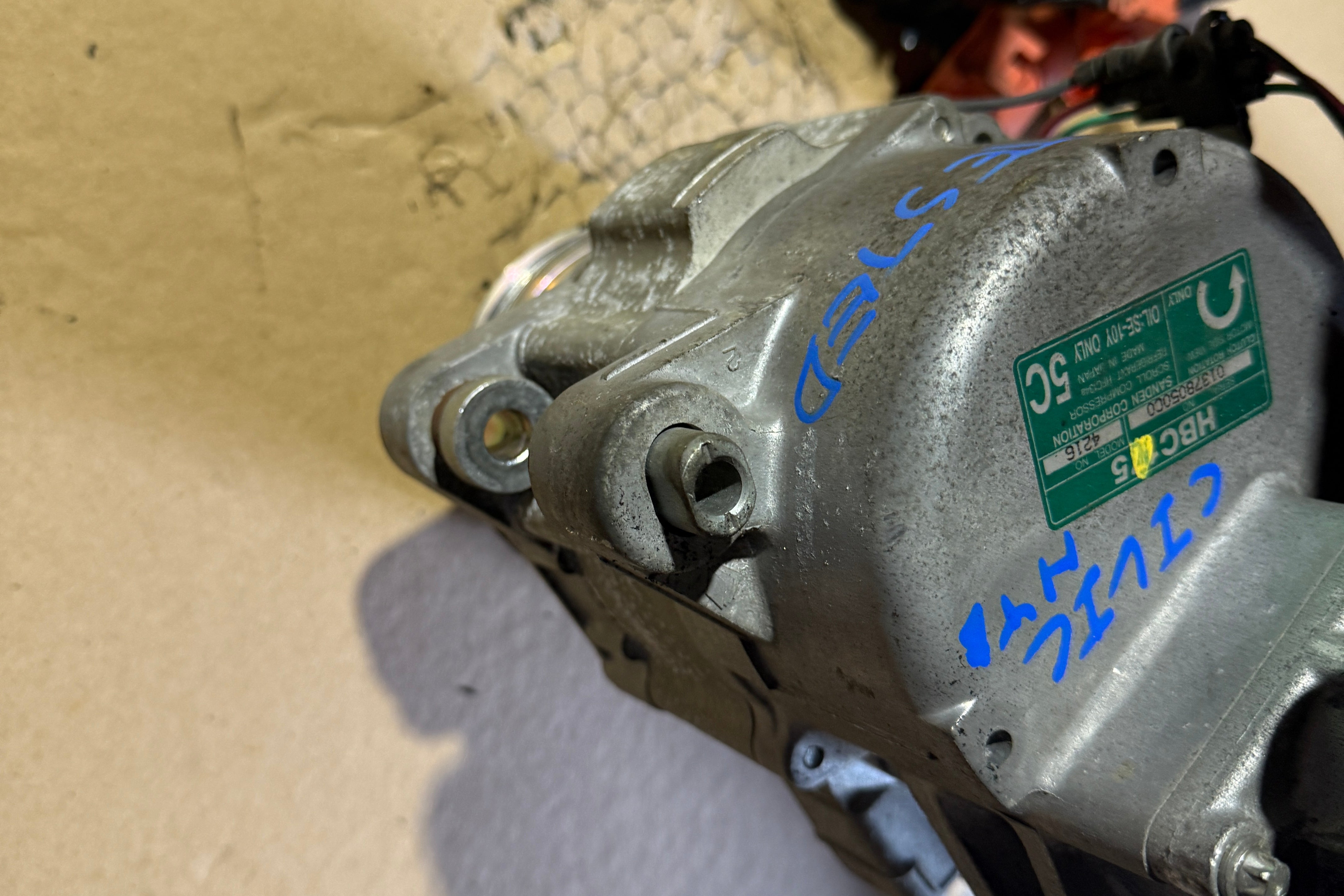 Honda Civic 2006-2011 OEM 1.3L Hybrid AC Compressor JDM Low Mileage Tested