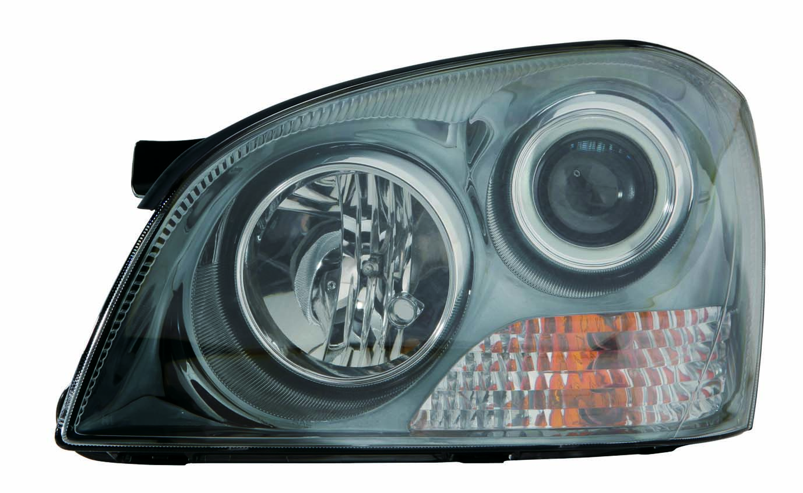 KI2502137 kia optima 2007 2008 left headlight with black insert with appearance pkg hq ki2 1