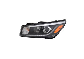 KIA SEDONA 2015-2021 — HALOGEN PROJECTOR HEADLIGHT LH; W/ LED POSITION LAMP; 2019-2021