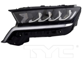 KIA SORENTO 2021-2023 — HEADLIGHT LH; BLACK UPPER MOLDING; EXC HYBRID; STANDARD REFLECTOR TYPE; 2021-2023 CAPA (92101 R5020)