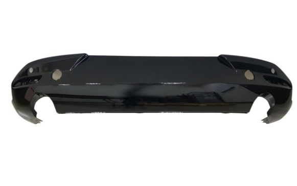 MAZDA MZ 3 2019-2025 — REAR LOWER BUMPER; BRIGHT BLACK; W/ 2 SENSORS & 2 TOWS; HBACK/SPORT 2019-2025