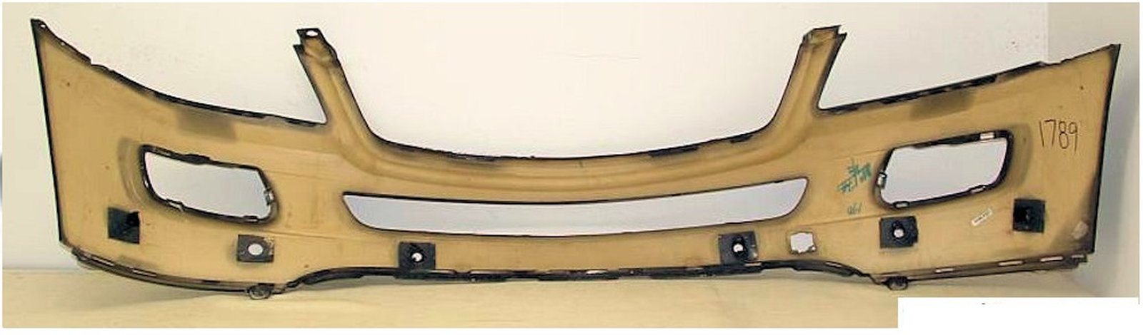 MB1000231 bumper front primed with sensor without h l washer hole without sport pkg mb1000 3