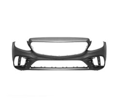 MERCEDES C-CLASS 2012-2021 — FRONT BUMPER PRIMED; W/O ACTIVE SENSORS & CAMERA; W/ AMG; C300_SEDAN 19-21; COUPE/CONVERTIBLE 19-23 (2058802205649999)