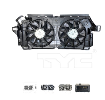 MERCEDES SPRINTER 2010-2018 — A/C CND FAN ASSMY; DUAL FANS; 2.1L L4 2014-2017; 3.0L V6 2010-2018
