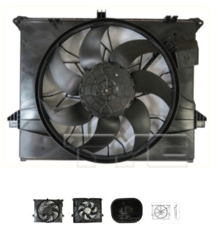 MERCEDES M-CLASS 2006-2011 — DUAL RAD/CND FAN ASSY; W/ BRUSHLESS MOTOR; ML320 07-09; ML350 06-11; ML450 10-11; ML500 06-07; ML550 08-11; R320 07-08; R350 06-13; R500 06-07 (OE 251 906 39 00)