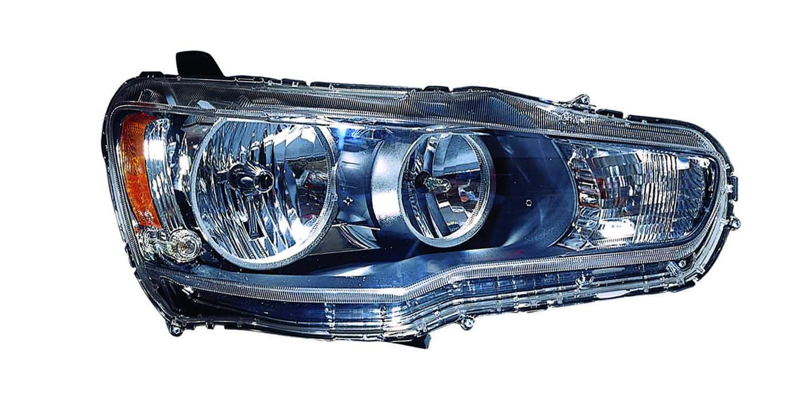 MI2502139 mitsubishi lancer evolution 2008 2009 left headlight halogen to nov 01 2008 hq m 1