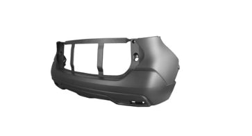 NISSAN KICKS 2018-2024 — REAR BUMPER PRIMED; TEXTURED UPPER LH/RH; W/O SENSORS; 2018-2019 CAPA