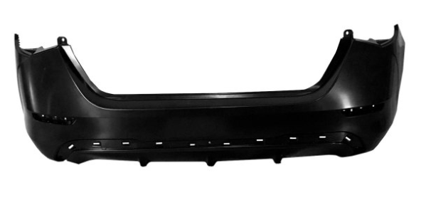 NISSAN SENTRA 2020-2025 — REAR BUMPERP RIMED; W/O SENSORS; FOR S AND SV; 2020