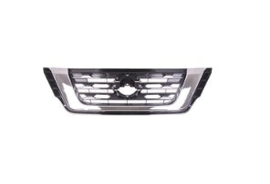 NISSAN PATHFINDER 2017-2020 — GRILLE; PAINTED SILVER BLACK/CHROME MOLDING; W/O CAMERA; 2017-2020