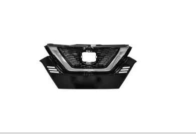 NISSAN QASHQAI 2017-2023 — FRONT GRILLE; BLACK/CHROME MOLDING; USE W/O CAMERA; S/SV MODELS; QASHQAI/ROGUE_SPORT 2020-2023