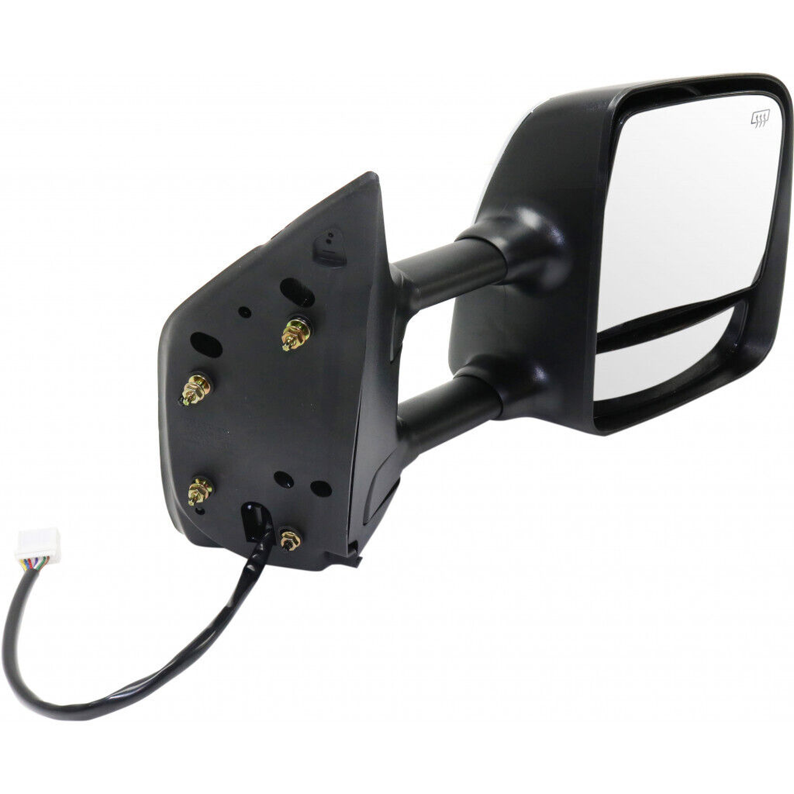 NI1321204 nissan titan 2004 2015 right side mirror power htd memory with big tow pkg chrom 4