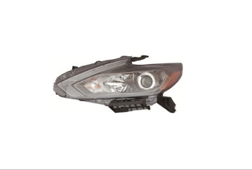 NISSAN ALTIMA 2016-2018 — HALOGEN HEADLIGHT LH; BLACK BEZEL; HALOGEN DRL; ALTIMA 2016-2018