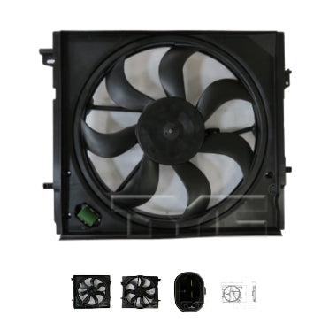 NISSAN QASHQAI 2017-2023 — RAD/CND FAN ASSEMBLY; 2.0L L4; QASHQAI/ROGUE SPORT 2017-2022 (OE 21481-6MA0B)