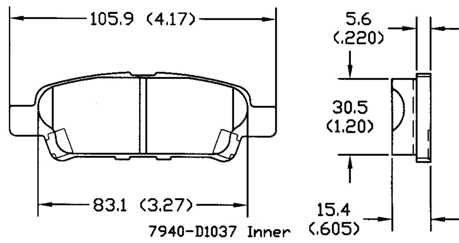 PSD1037C front power stop ceramic brake pads psd1037c 1