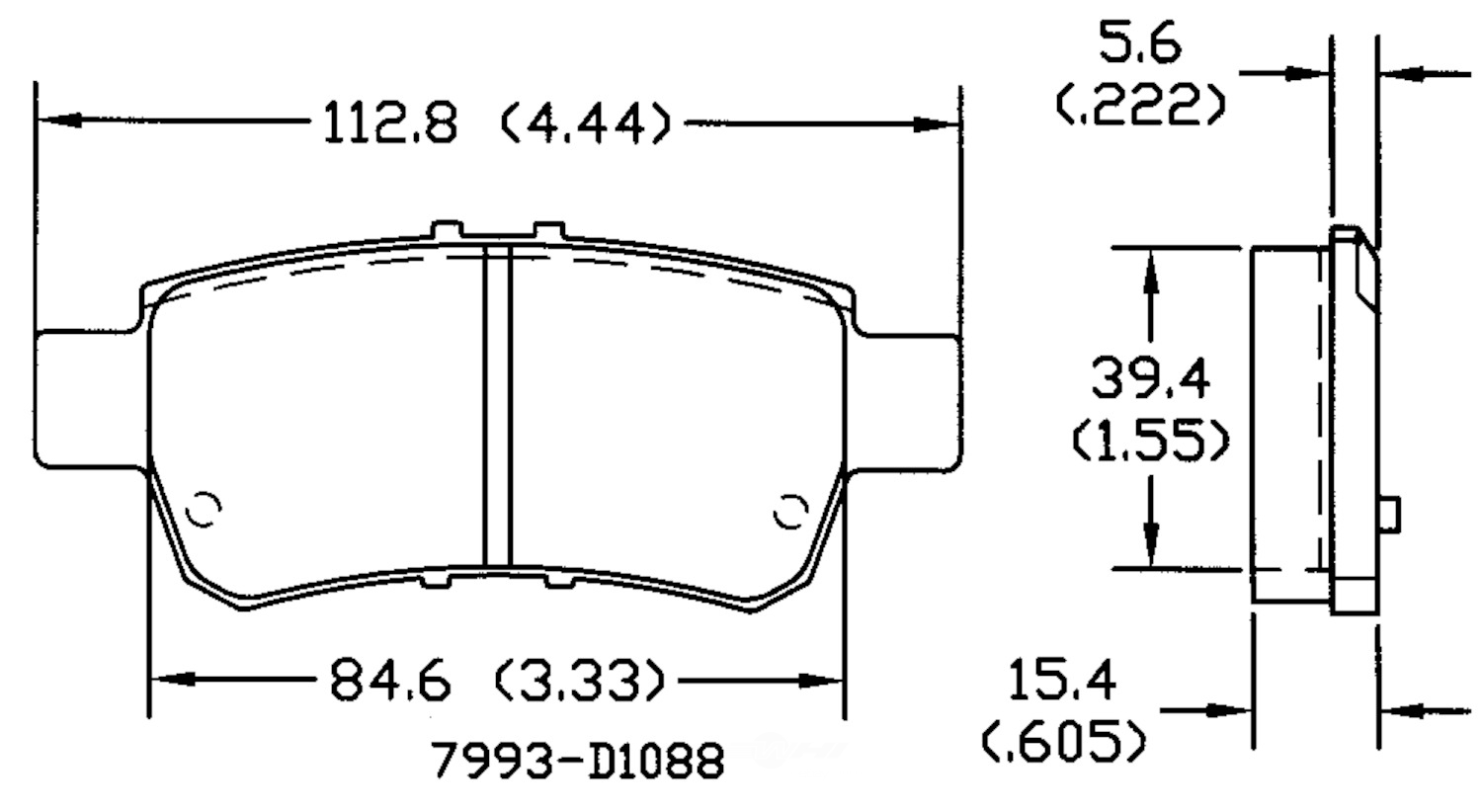 PSD1088C front power stop ceramic brake pads psd1088c 1