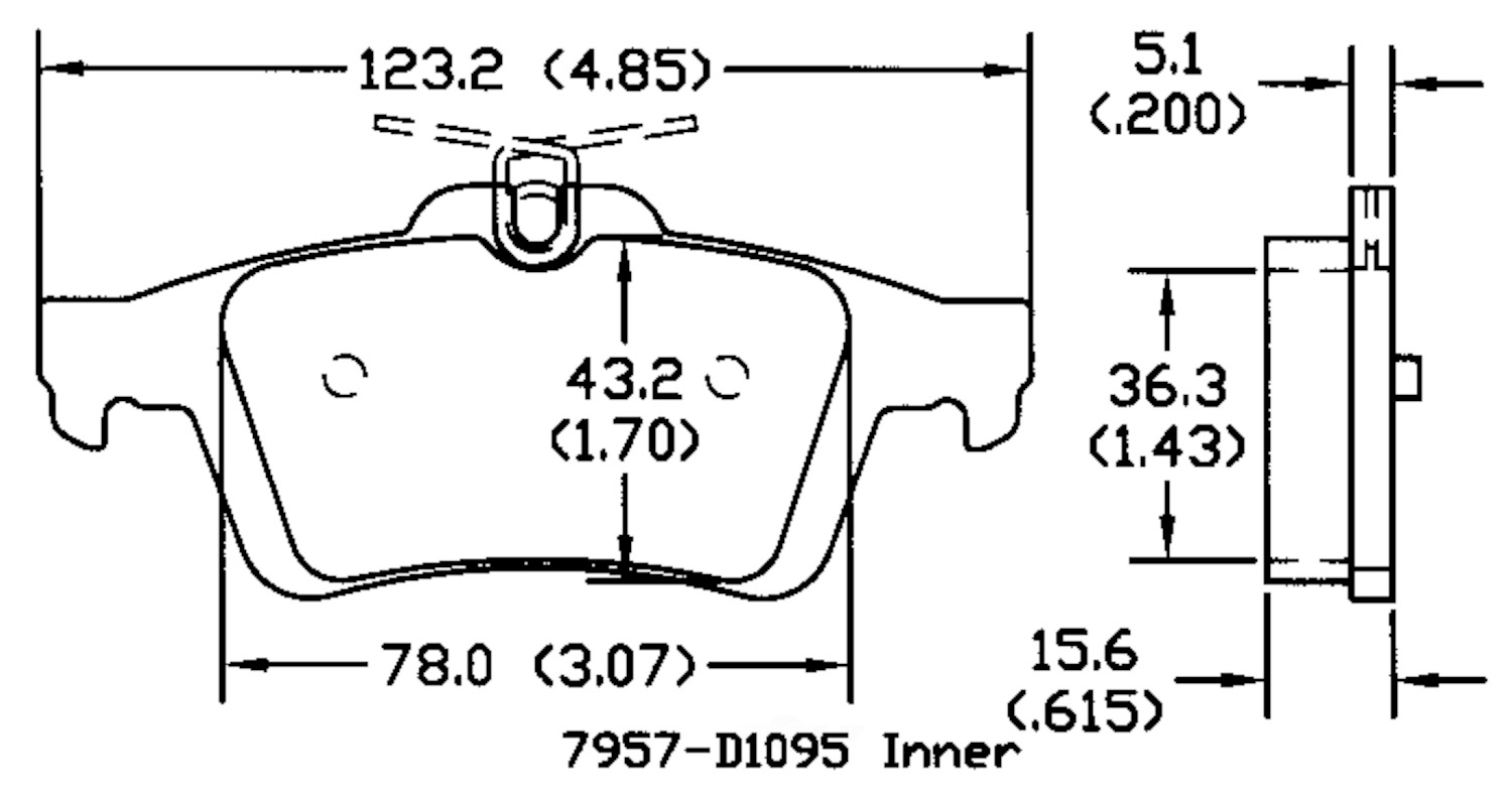 PSD1095C front power stop ceramic brake pads psd1095c 1