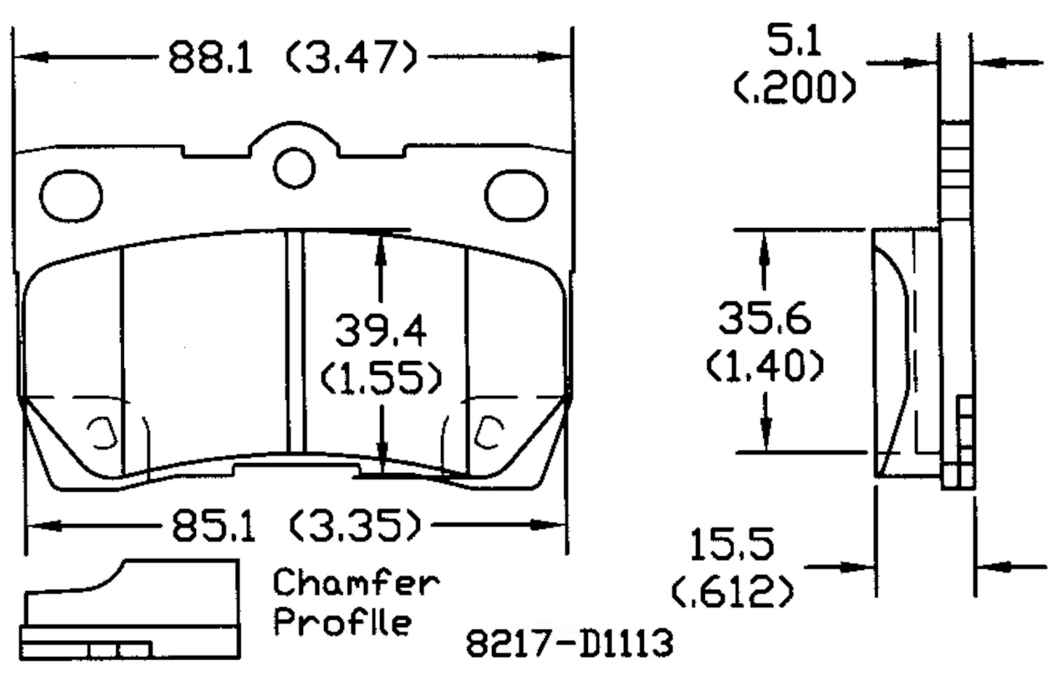 PSD1113C front power stop ceramic brake pads psd1113c 1