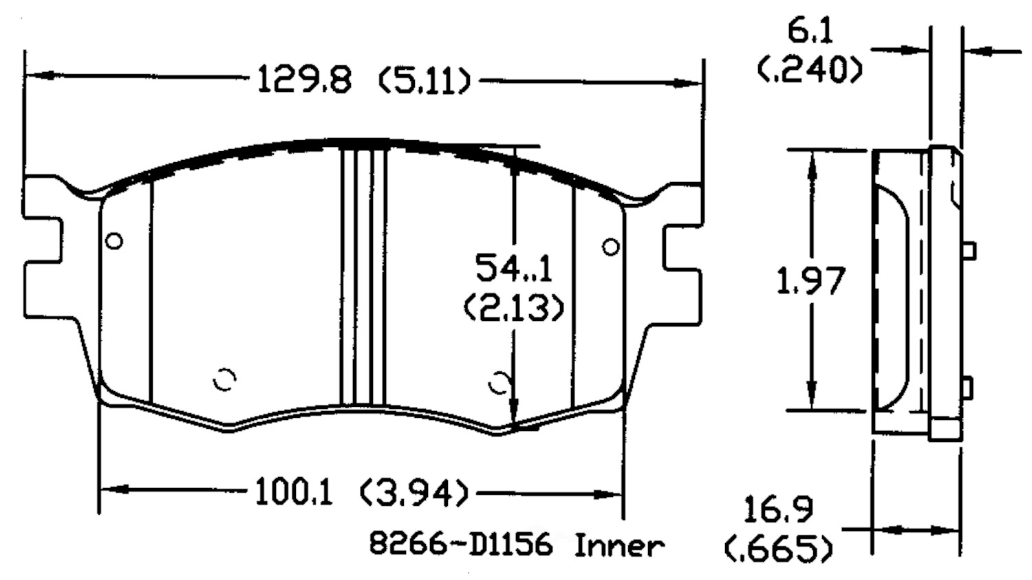 PSD1156C front power stop ceramic brake pads psd1156c 1