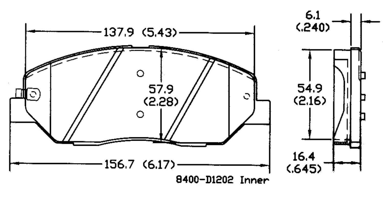 PSD1202C front power stop ceramic brake pads psd1202c 1