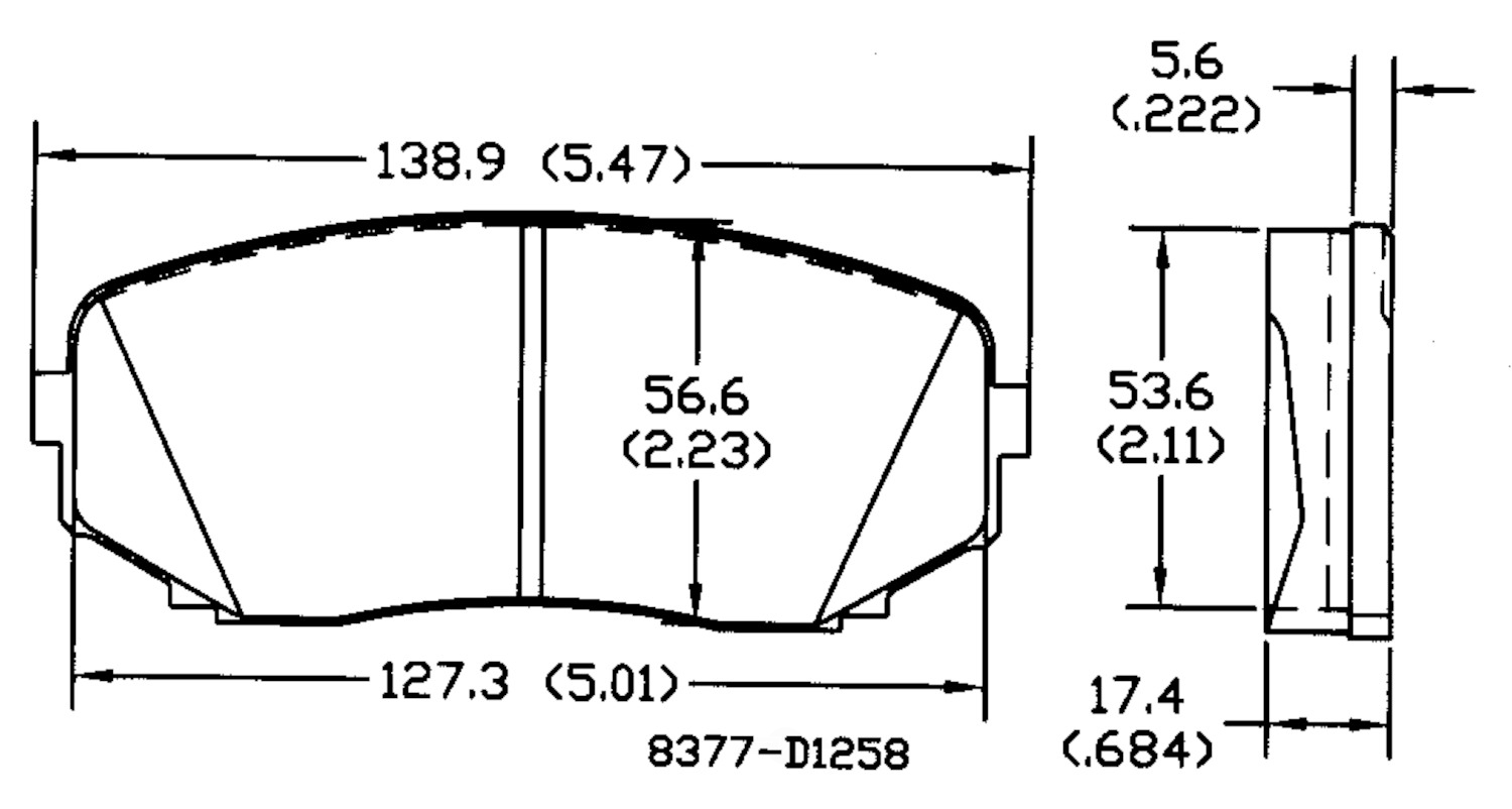 PSD1258C front power stop ceramic brake pads psd1258c 1