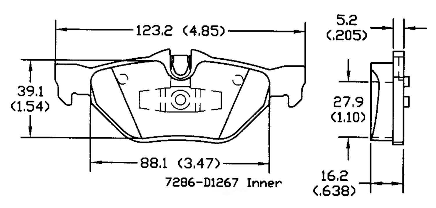 PSD1267C front power stop ceramic brake pads psd1267c 1