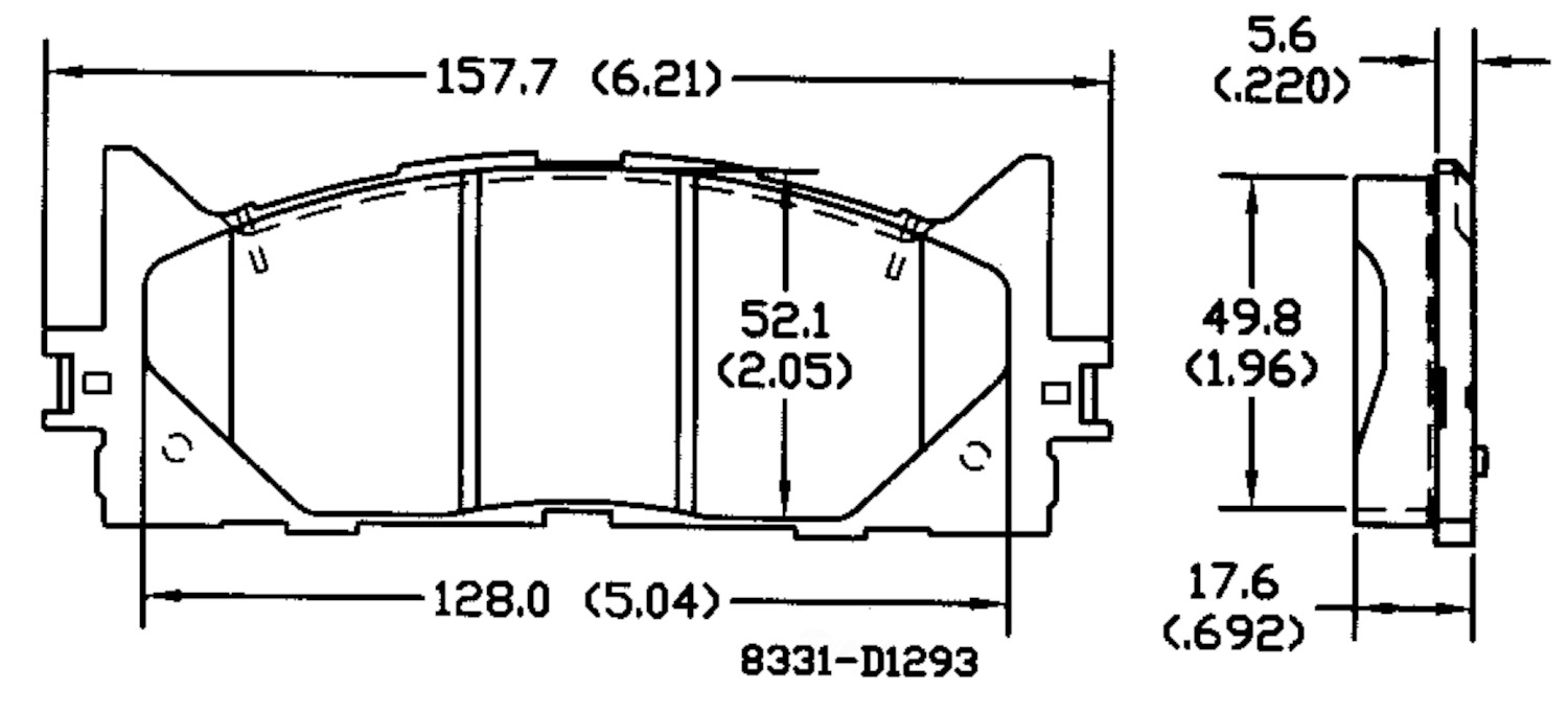 PSD1293C front power stop ceramic brake pads psd1293c 1