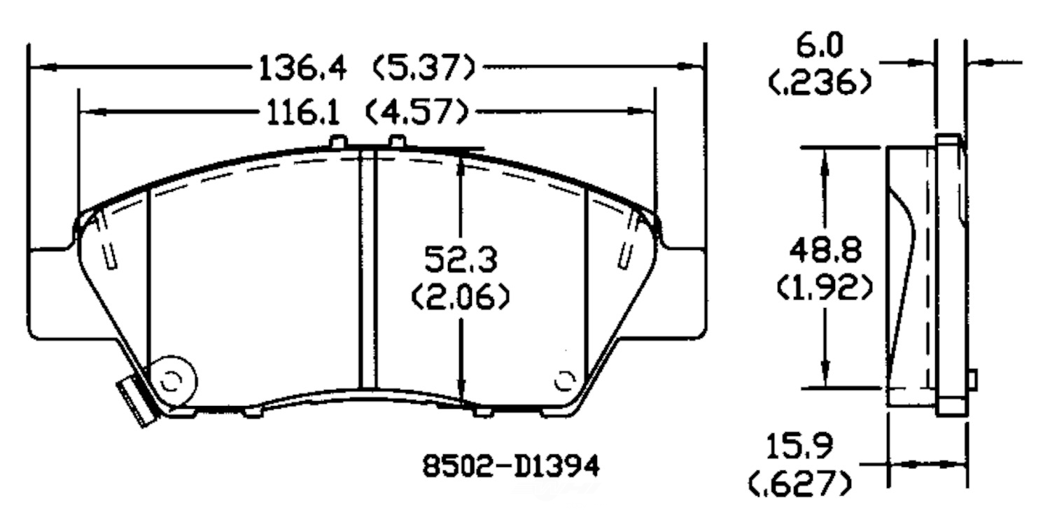 PSD1394C front power stop ceramic brake pads psd1394c 1