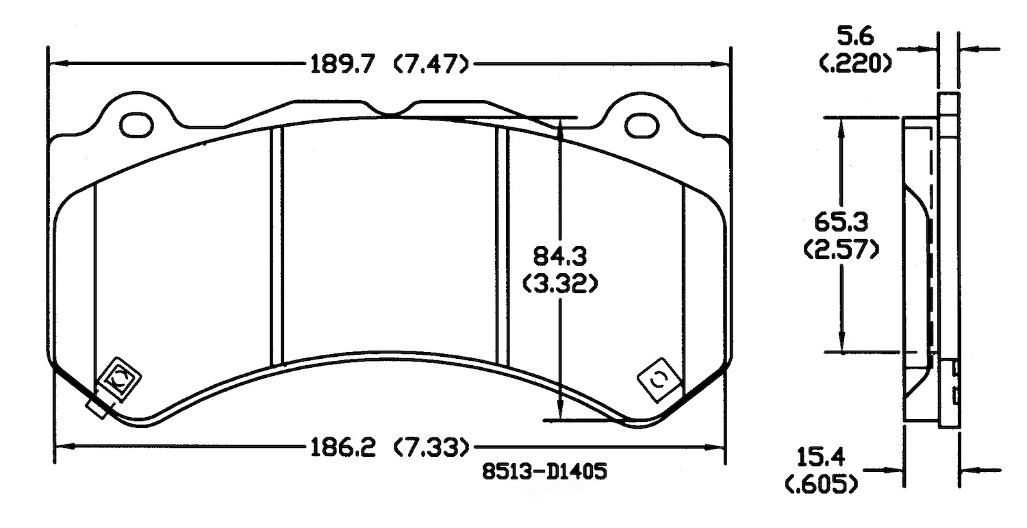 PSD1405M cadillac chevrolet dodge jeep rivian front power stop semi metallic brake pads p 1