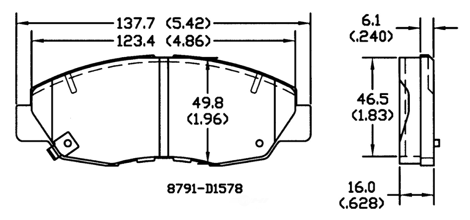 PSD1578C honda front power stop ceramic brake pads psd1578c 2012 2015 1
