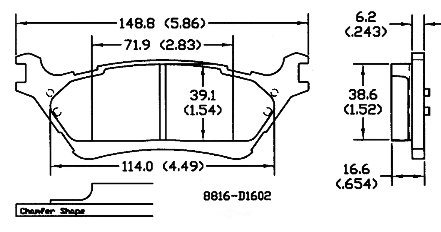 PSD1602C ford lincoln rear power stop ceramic brake pads psd1602c 2012 2020 1