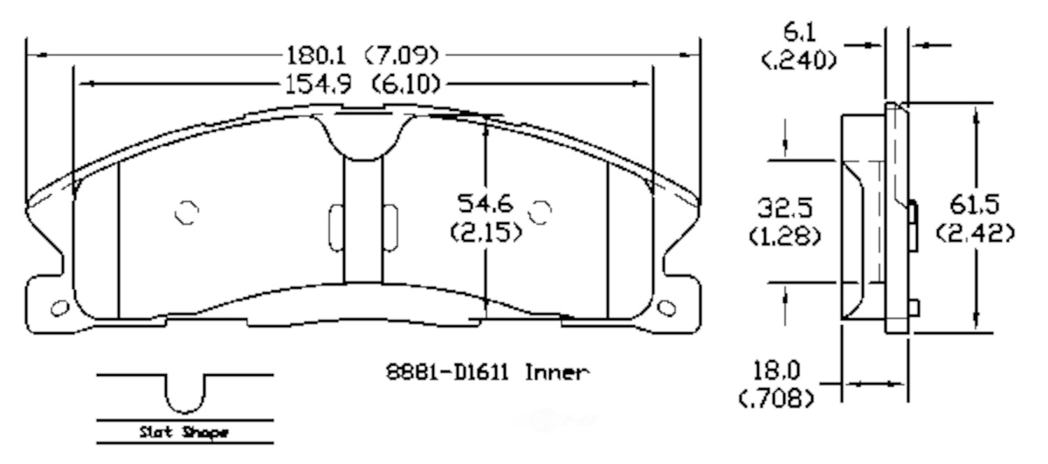 PSD1611M ford lincoln front power stop semi metallic brake pads psd1611m 2012 2017 1