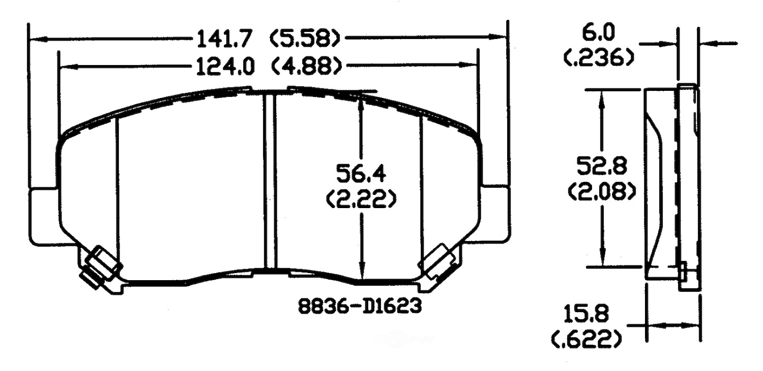 PSD1623C mazda front power stop ceramic brake pads psd1623c 2013 2024 1