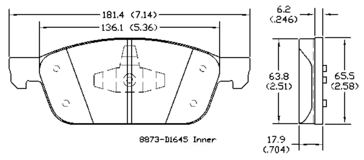 PSD1645C ford front power stop ceramic brake pads psd1645c 2013 2023 1