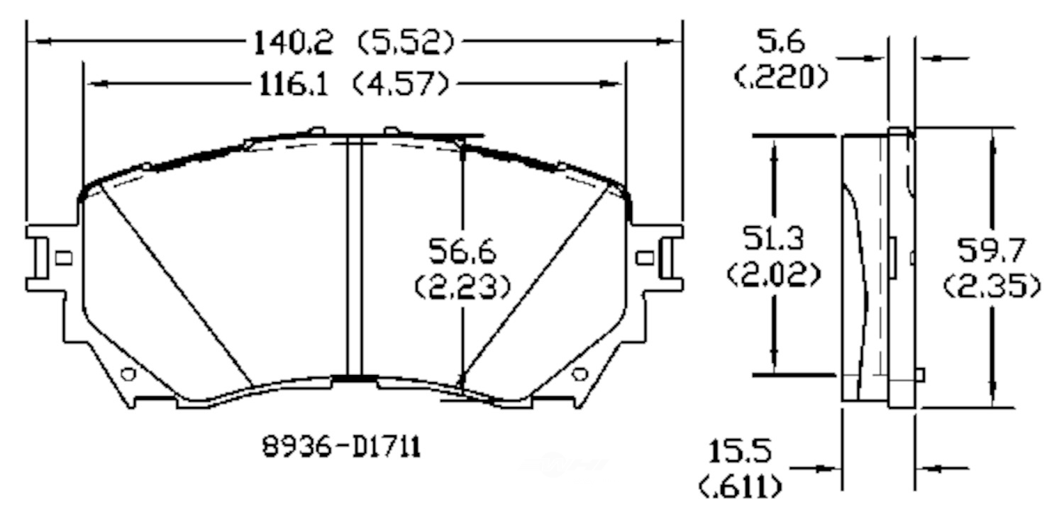 PSD1711C mazda front power stop ceramic brake pads psd1711c 2014 2021 1