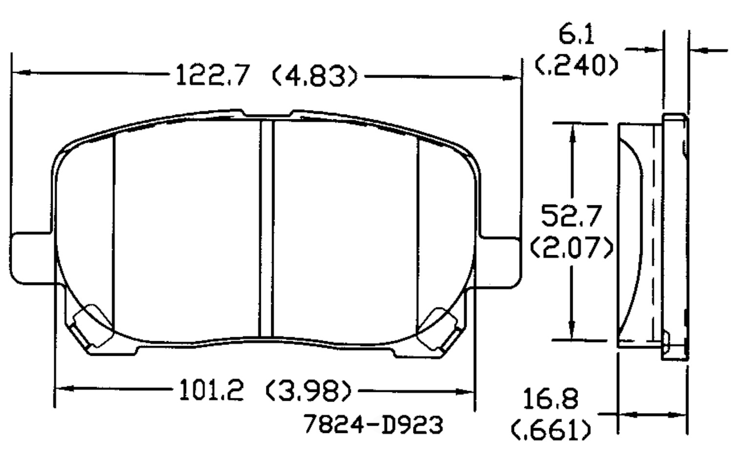PSD923C pontiac toyota front power stop ceramic brake pads psd923c 2003 2008 1