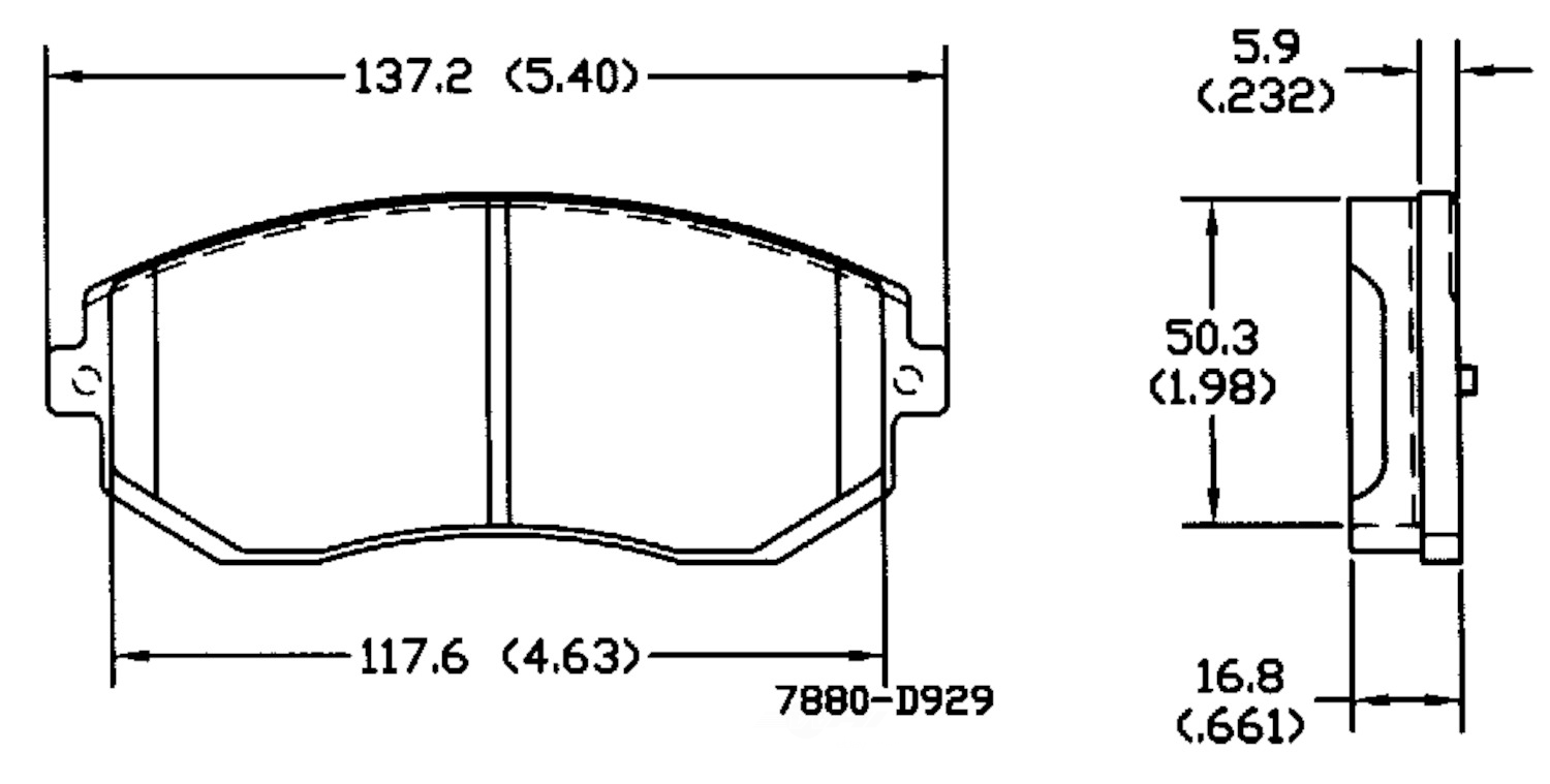 PSD929C saab subaru front power stop ceramic brake pads psd929c 2001 2020 1