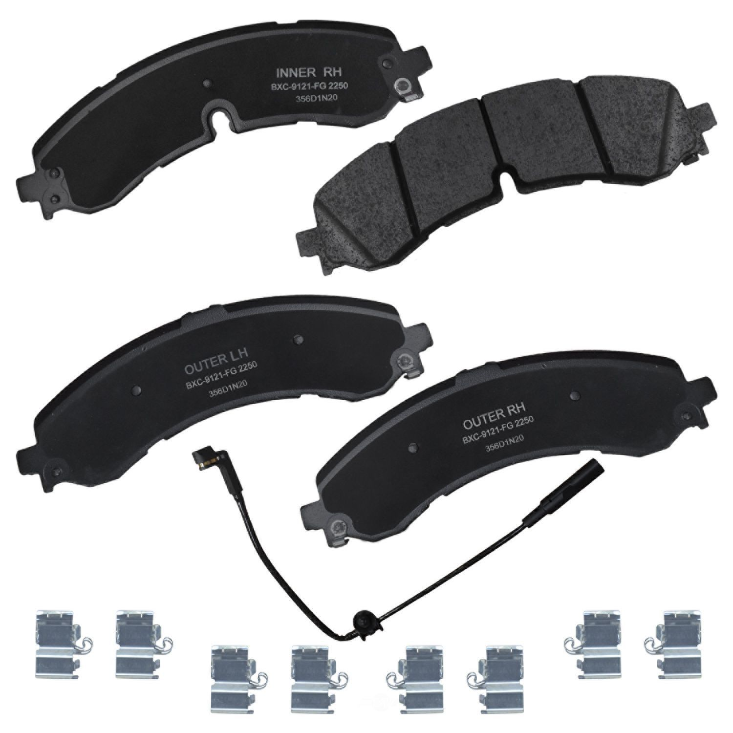 SBC2250 chevrolet gmc front ceramic brake pads sbc2250 2020 2025 1