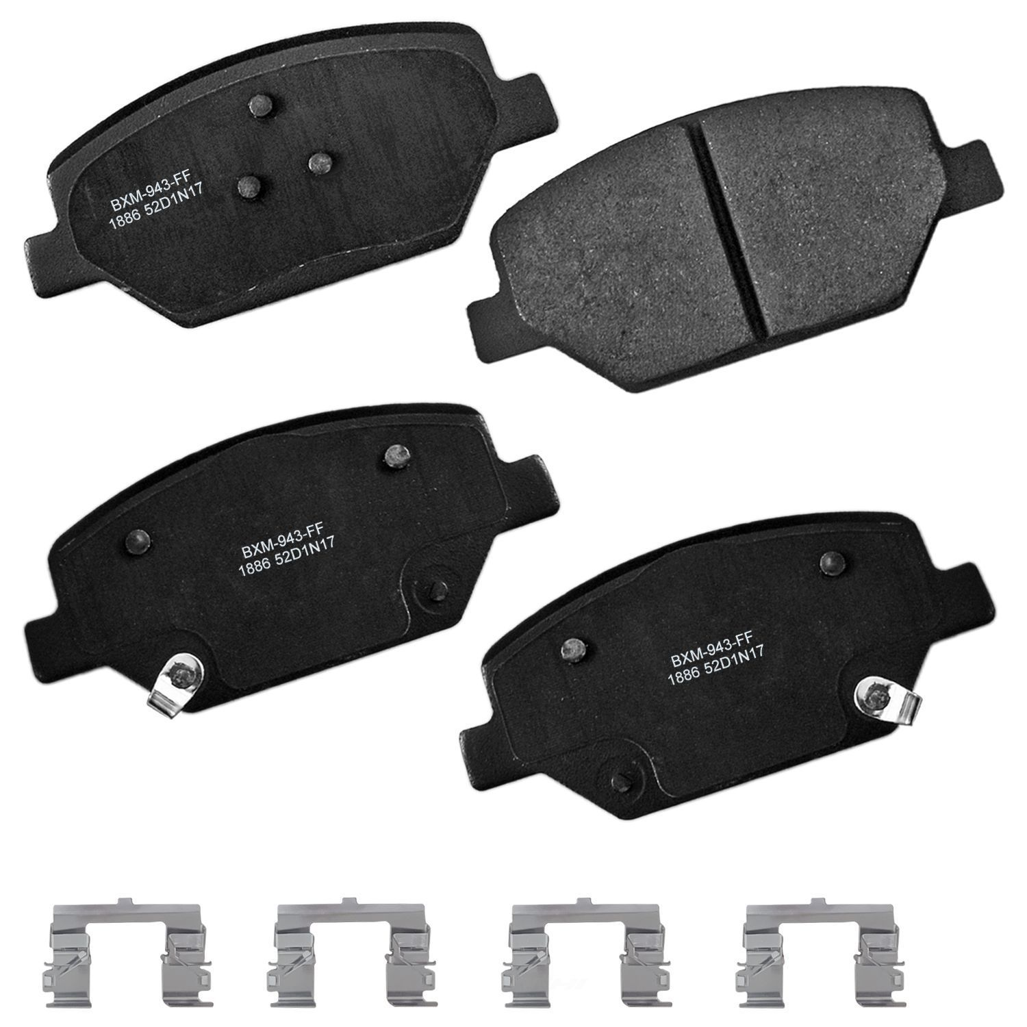 SBM1886 buick cadillac chevrolet gmc front semi metallic brake pads sbm1886 2016 2021 1