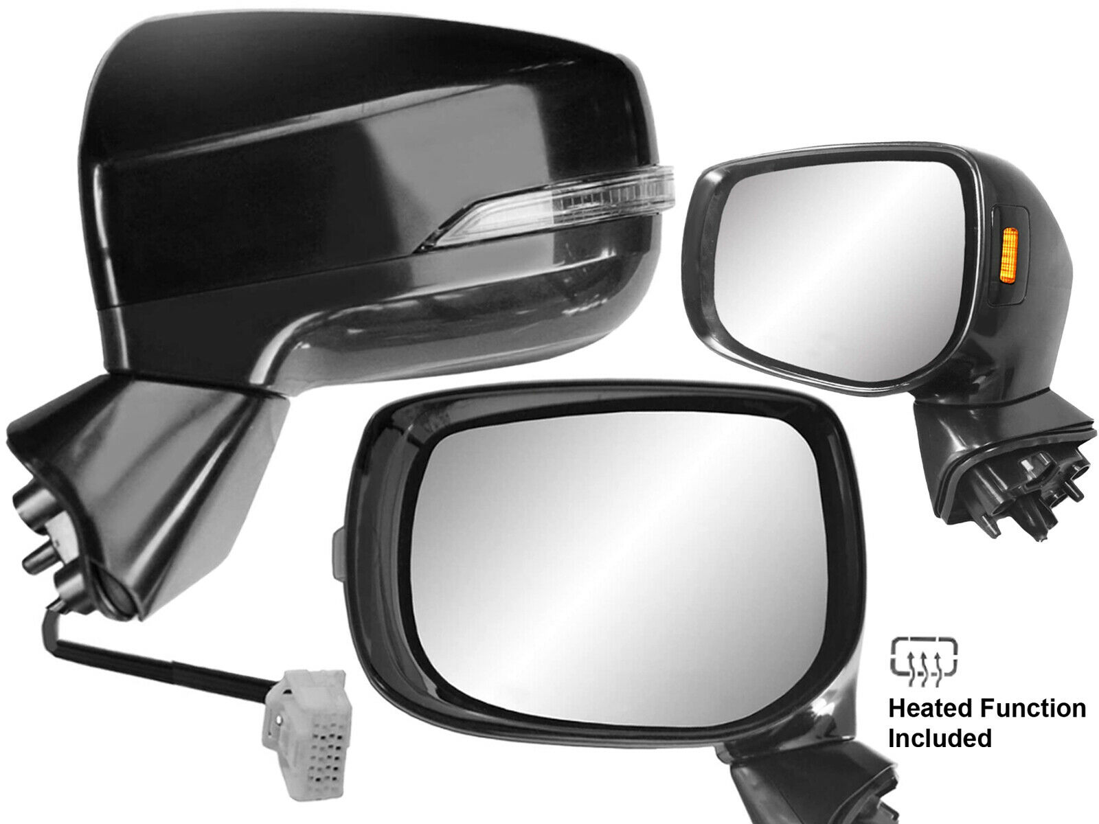 SU1320173 subaru forester 2019 2021 left side mirror power htd satin chrome with signal me 4