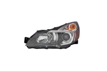 SUBARU LEGACY 2010-2014 — HALOGEN HEADLIGHT LH; BLACK BEZEL; OUTBACK/LEGACY 2013-2014