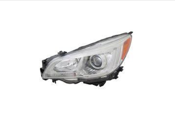 SUBARU LEGACY 2015-2019 — HALOGEN HEADLIGHT LH; CHROME BEZEL; 2.5i MODELS; LEGACY 2015-2017
