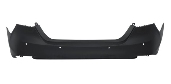 TOYOTA CAMRY 2018-2024 — REAR BUMPER PRIMED; W/ SENSOR; W/O BLIND; FOR XLE; CAMRY/HYB 2018-2020 CAPA